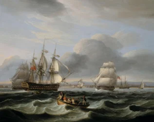 British Men of War and Other Shipping off Portsmouth Harbour